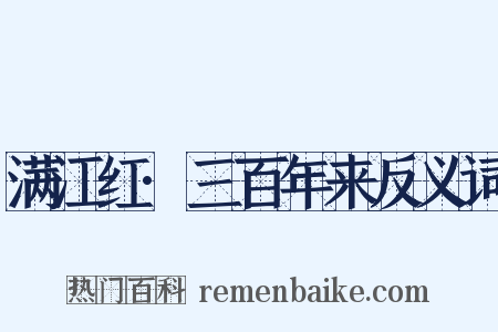 满江红·三百年来反义词是什么意思的图片